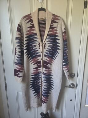 "SHYANNE": BY BOOTBARN AZTEC PRINT 3/4 CARDIGAN "NWT"